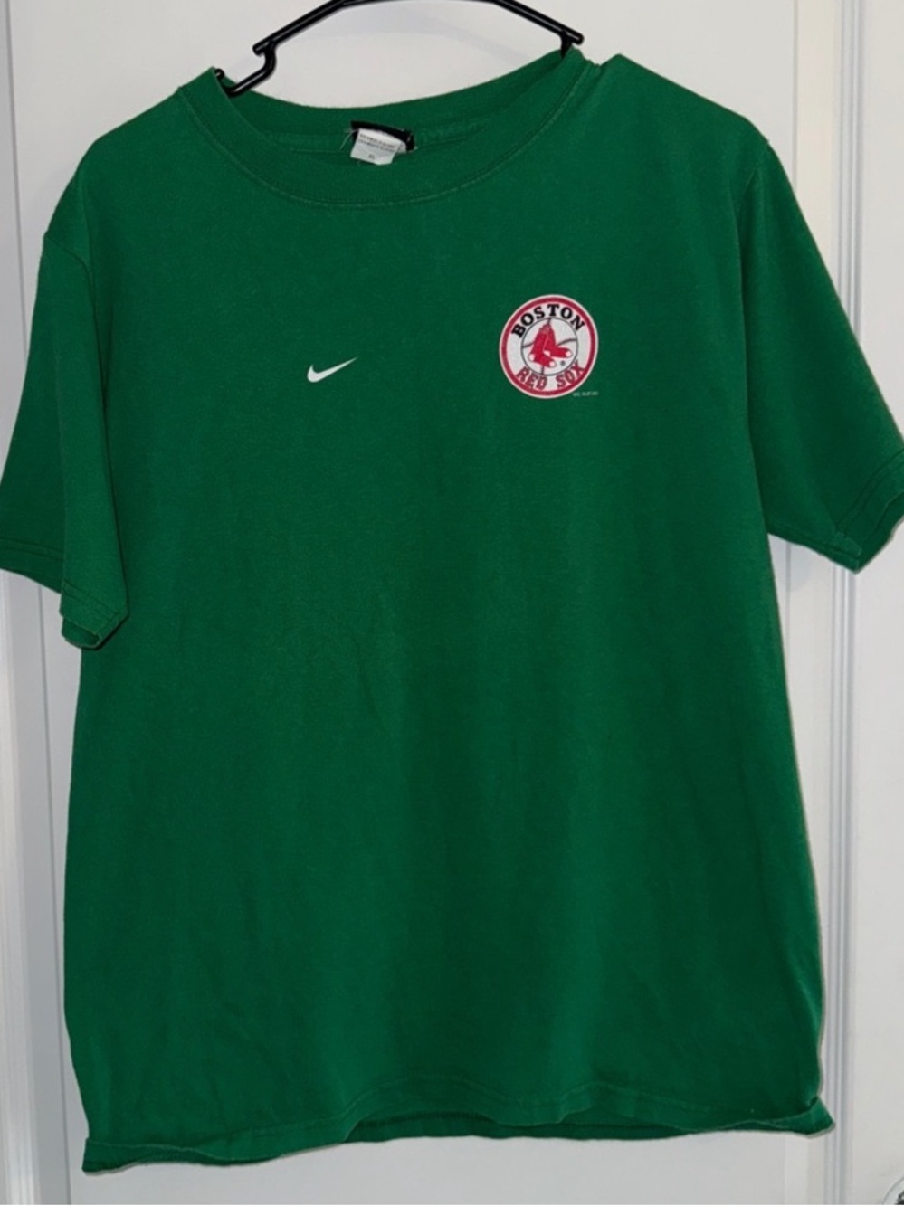 Nike Green Boston Red Sox Logo Short Sleeve Tee